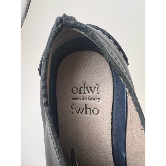 ohw? owns the factory‎ | Ferrell Black Leather Hidden Eyelet Derby | sz 9